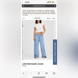 Parke Chelsea Low Rise Baggy Jeans size 27